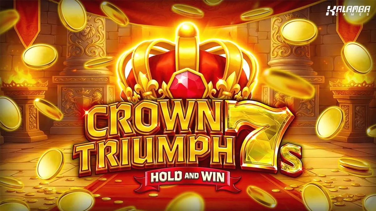 Interface do jogo Crown Triumph 7s Hold and Win em um smartphone moderno
